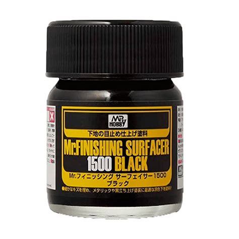 Mr Hobby Finishing Surfacer 1500 Black 40ml Highlights