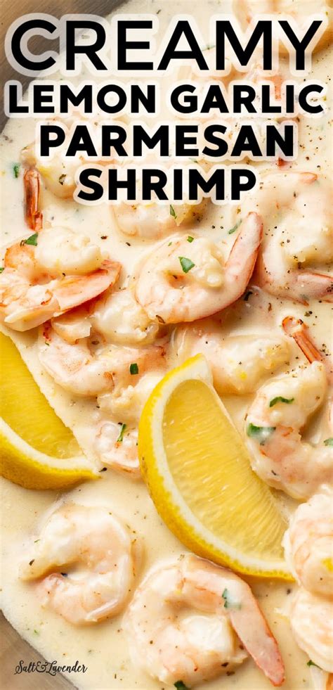 Creamy Lemon Garlic Parmesan Shrimp Herb Sauce Recipe Shrimp