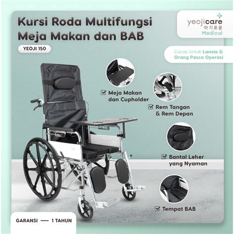 Jual Yeojicare Wheelchair Kursi Roda Bab Lipat In Reclining Tempat