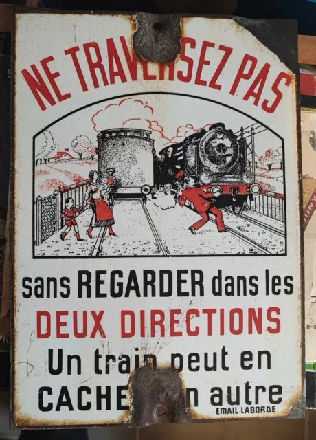 Plaque Maill E Authentique Sncf Ne Traversez Pas Signalisation