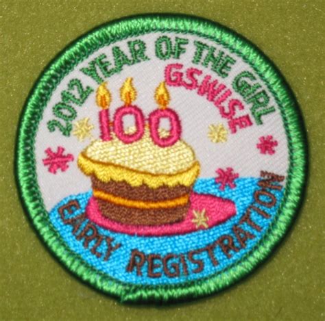 Girl Scouts Wisconsin Southeast 100th Anniversary Early Bird Patch