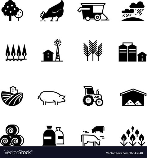 Farm Silhouette Vector