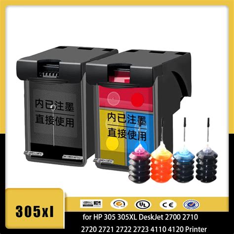 Vilaxh 305 305XL Refill Ink Cartridges Compatible For HP 305 305XL