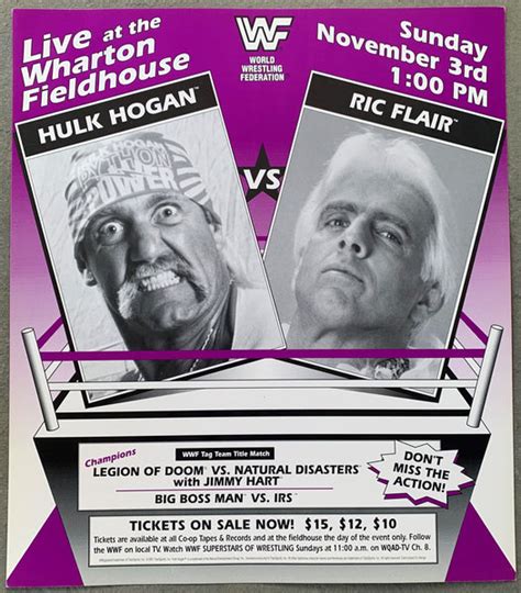 HOGAN, HULK-RIC FLAIR ON SITE POSTER (1991) – JO Sports Inc.