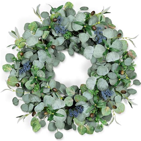 Amazon POETIC WREATH Fall Wreath Large 24 Inch Wreath Green