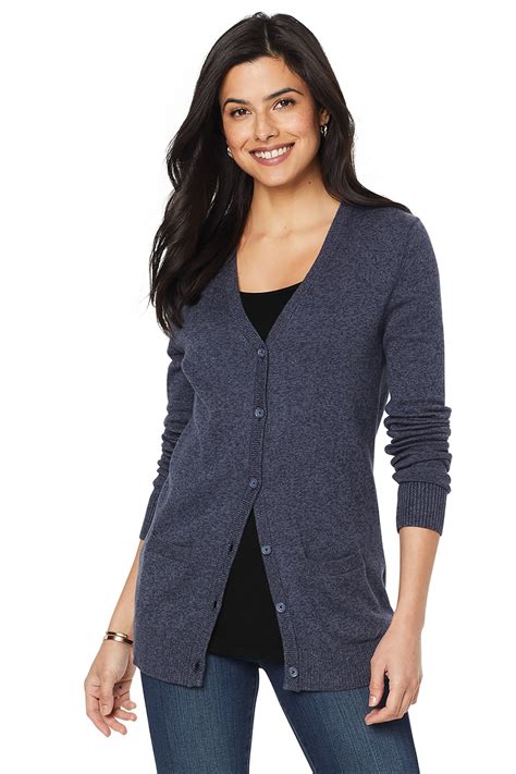 Port Authority Womens Marled Cardigan Sweater Product Port Authority