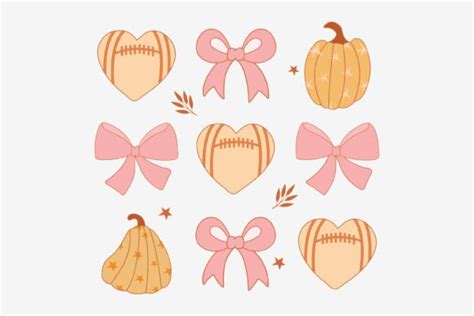 Fall Football Coquette Girly Pumpkin Svg Graphic By Svg Box Creative