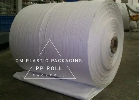 Polypropylene White PP Woven Roll For Making Sack Bag GSM 200 Gsm At