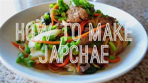 Quick Easy Japchae Noodles Recipe Authentic Korean Food Youtube