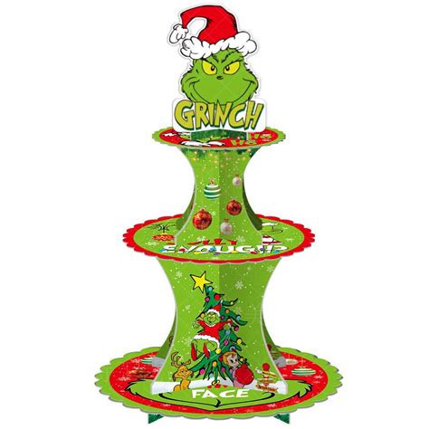 Grinch Grinch Christmas Decorations Grinch Decor Cartoon Themed Party Cake Rack Birthday Cake