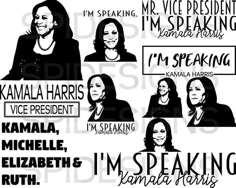 Kamala Harris Svg Kamala Harris Vector Silhouette Clipart Etsy