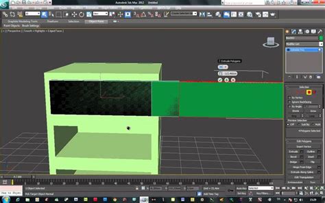 3ds Max 2012 Ders 25 Mesh ve Polygon Modelleme Çekmece Modelleme