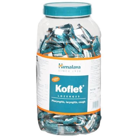 Леденцы от кашля Кофлет, 200 шт, Хималая; Koflet, 200 pcs, Himalaya ...