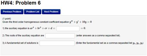 Solved Hw Problem Previous Problem Problem List Next Chegg