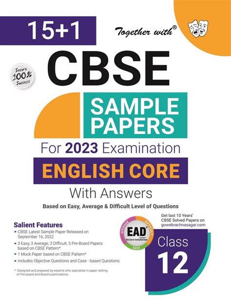 Together With CBSE Sample Paper EAD Class 12 Mathematics For Board