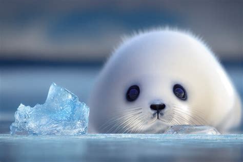 White Seal Pup Wallpaper