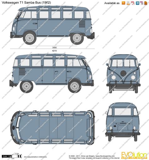 Volkswagenbusje Vektor Tekening Vw Kombi Van Combi Volkswagen