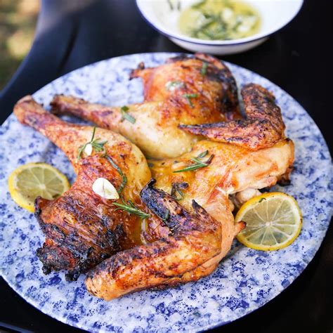 Poulet en crapaudine mariné au citron et au romarin Somagic