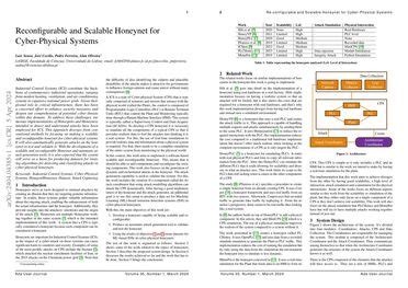 Reconfigurable And Scalable Honeynet For Cyber Physical Systems