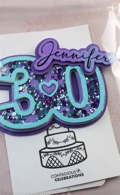 30th Birthday Cake Topper Personalized Cake Topper 30th Etsy