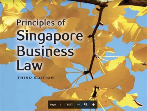 Principles Of Singapore Business Law Rd Edition By Loo Wei Ling E