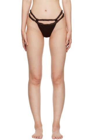 Brown Le Bas De Maillot Sofio Bikini Bottom By Jacquemus On Sale