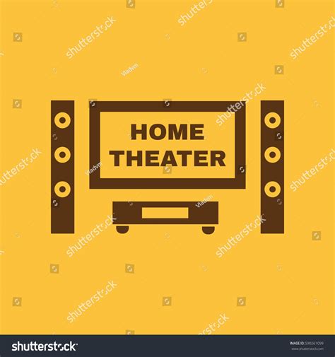 Home Theater Icon Tv Movie Symbol Stock Vector Royalty Free 590261099