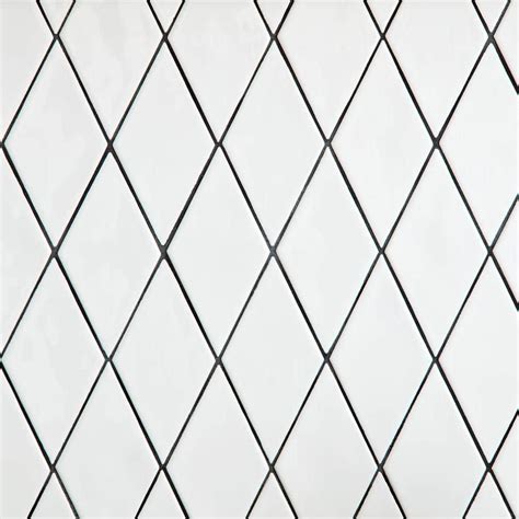 Daltile Luxecraft White In X In Glazed Ceramic Rhombus Wall Tile