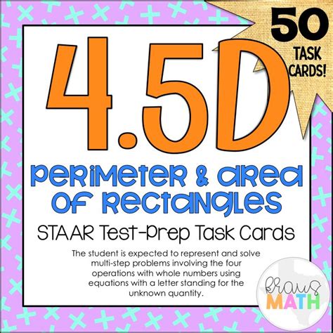 D Perimeter Area Staar Test Prep Task Cards Kraus Math