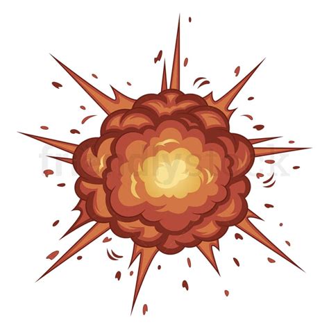 Cartoon Explosion Intense Vector Graphic Royalty Free Image Friendlystock