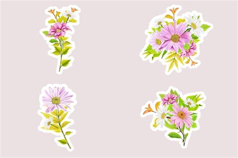 Цветы стикеры Изображения – скачать бесплатно на Freepik