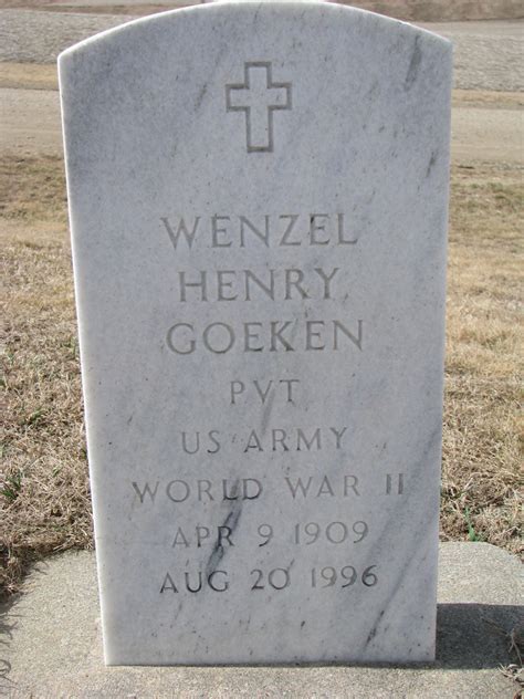 Wenzel Henry Goeken Homenaje De Find A Grave