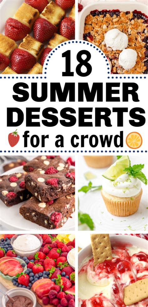 Mouth Watering Summer Desserts For A Crowd Easy Summer Dessert Recipes No Bake Summer