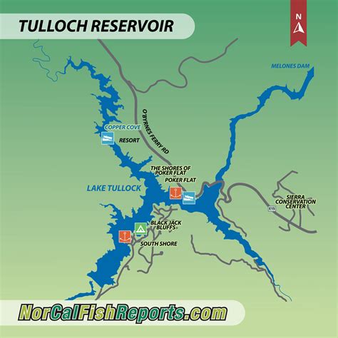 Tulloch Reservoir - Fish Reports & Map