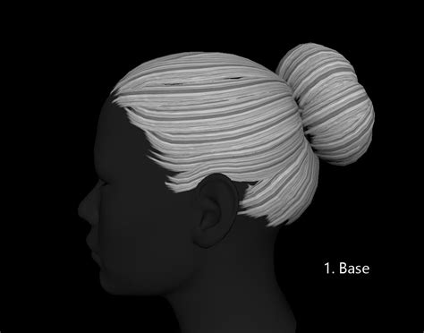 Artstation Hair Bun Real Time Hair Blake Kostroun Bun Hairstyles Textured Hair Real Time