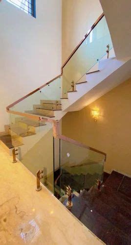 Stainless Steel Rose Gold Glass Railing At Rs 2200 Feet In Indore Id 2852858423391