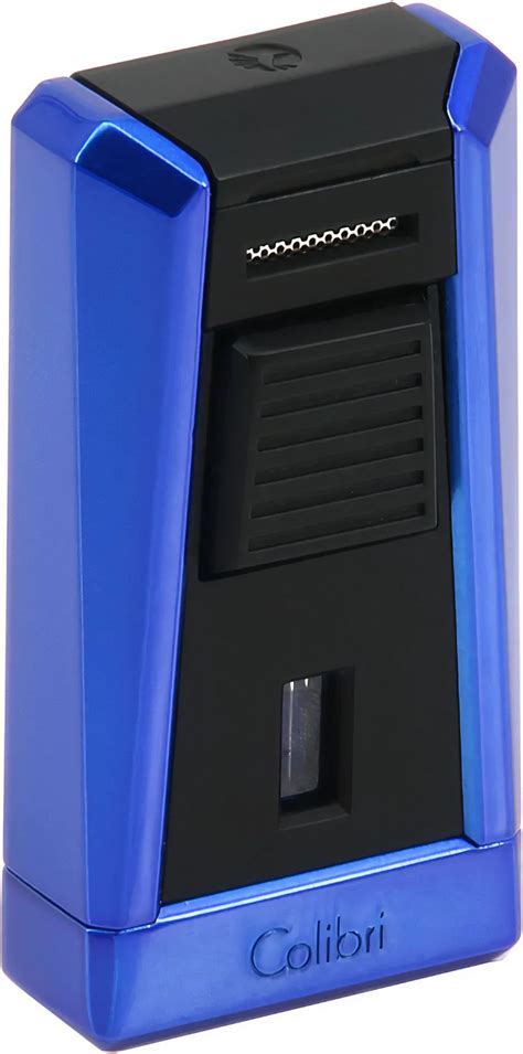 Briquet à flamme Colibri Stealth Jet Bleu Métallique Noir