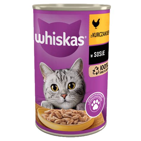 WHISKAS 1 z Kurczakiem w Sosie 24x400 g Puszka Mokra karma dla kotów