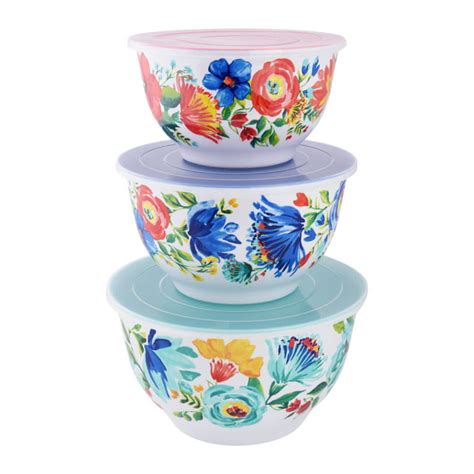 The Pioneer Woman Delaney 6 Piece Melamine Bowl Set