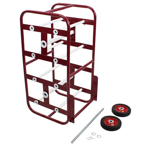 Bisupply Wire Spool Rack Cable Caddy Red Wiring Spool Dispenser Bulk Cable Holder Electrical