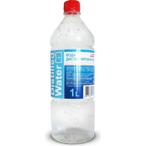 Вода дистиллированная Distilled water 1 л ПЭТ бутылка tekom ...