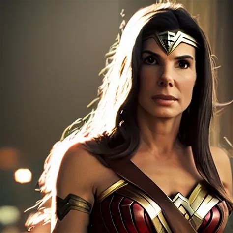 Sandra Bullock Dressed As Wonder Woman Soft Light Stable Diffusion