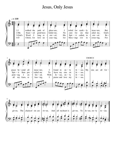 148 Jesus, Only Jesus Sheet music for Piano (Solo) Easy | Musescore.com