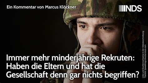 Immer mehr minderjährige Rekruten Haben Eltern und