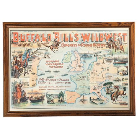 Original Buffalo Bill's Wild West Show Advertising Poster