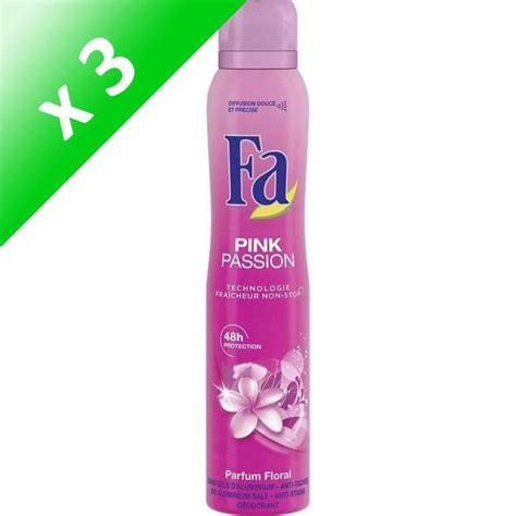 Fa Déodorant Pink Passion Atomiseur 200ml Lot De 3 Cdiscount