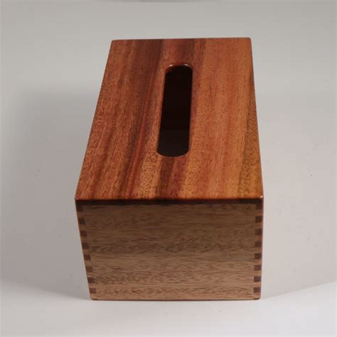 Solid African Mahogany Handmade Tissue Kleenex Box Cover Holder