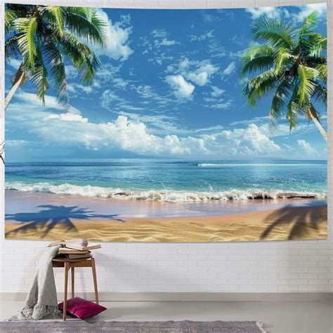 YIKUMA Hawaiian Beach Ocean Backdrop, Summer Tropical Luau Party ...