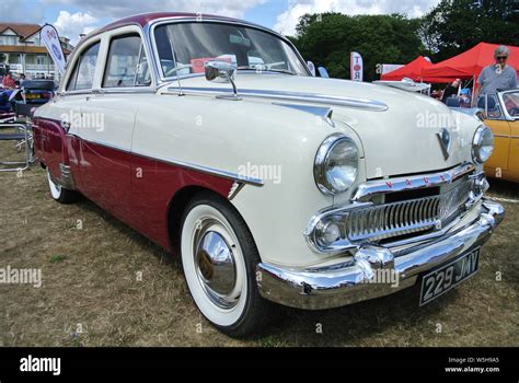 A 1955 Ford Consul parked up on display at the English Riviera classic car show, Paignton, Devon ...