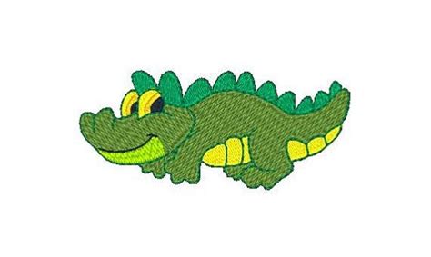 Crocodile Machine Embroidery Design Fill Stitch Cute Crocodile